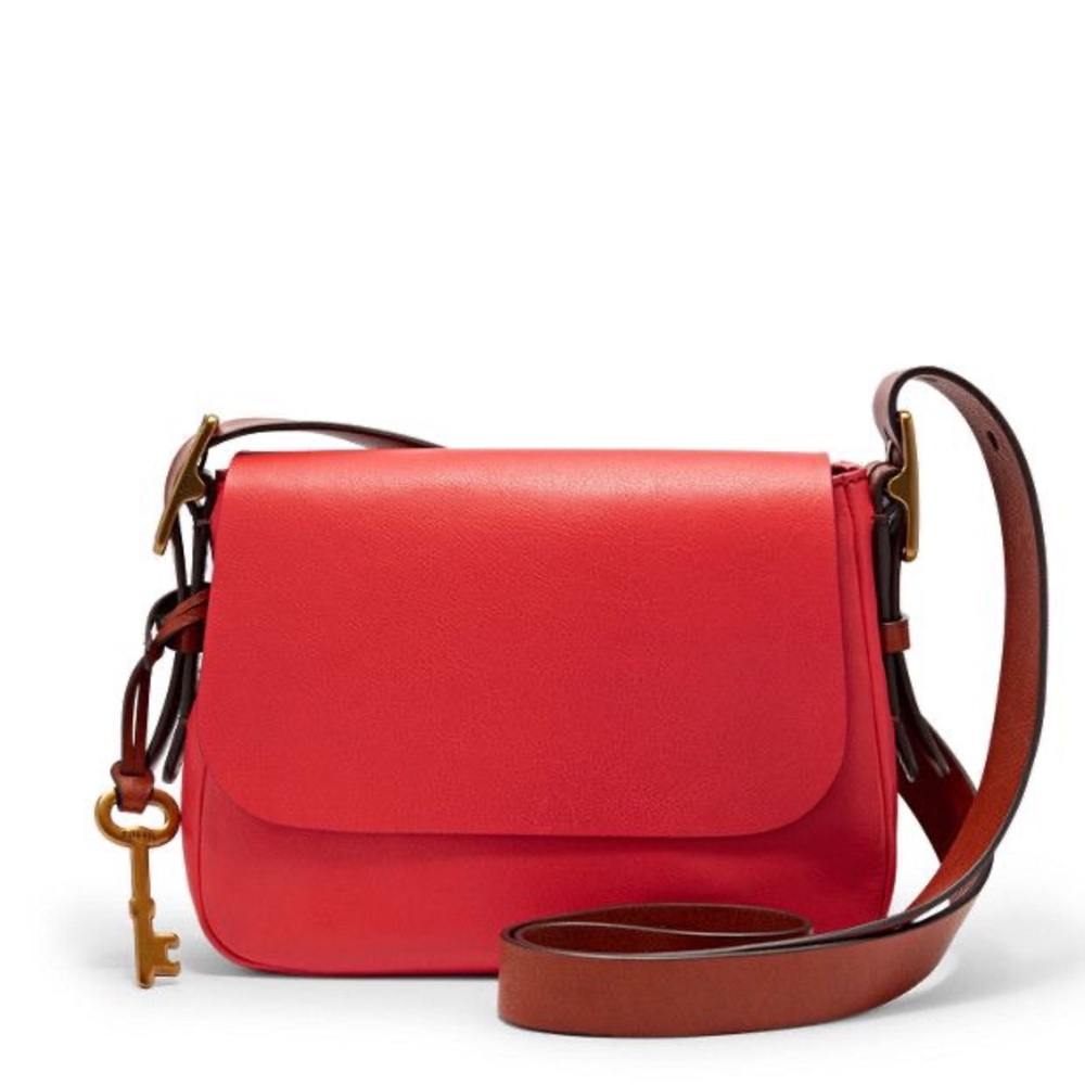 NWOT Fossil Harper Small Saddle Crossbody bag